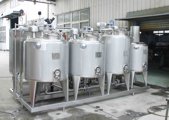 Linha de processamento de leite aromatizado para venda a quente Máquina de produção de chocolate/framboesa/latas para indústria láctea SUS304/316