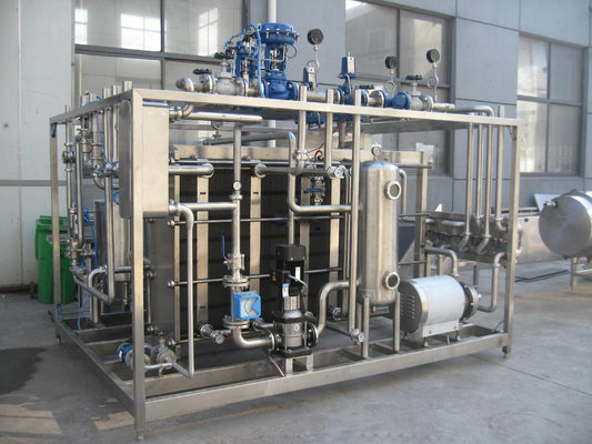 Sus304/316 Máquina de pasteurização com PLC para linha de processamento de leite / iogurte / suco de frutas