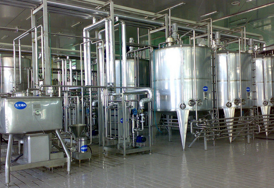 SUS304/316 linha de processamento de leite vegetal personalizada 500-5000L/H linha completa de produção de leite de soja / amêndoa máquina de leite com PLC