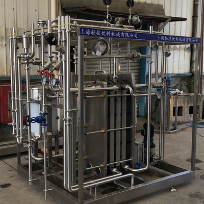 Máquina de pasteurização personalizada de 0,5-20T/H para linha de processamento de suco de laranja/maçã/coco com PLC SUS304/316