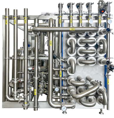 SUS304/316 Esterilizador UHT para linha de processamento líquido de leite/iogurte/ovo Máquina de esterilização UHT com esterilizador tubular PLC