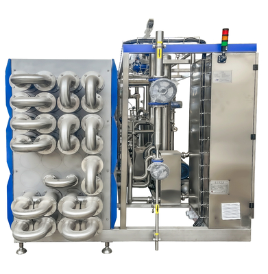 SUS304/316 Esterilizador UHT para linha de processamento líquido de leite/iogurte/ovo Máquina de esterilização UHT com esterilizador tubular PLC