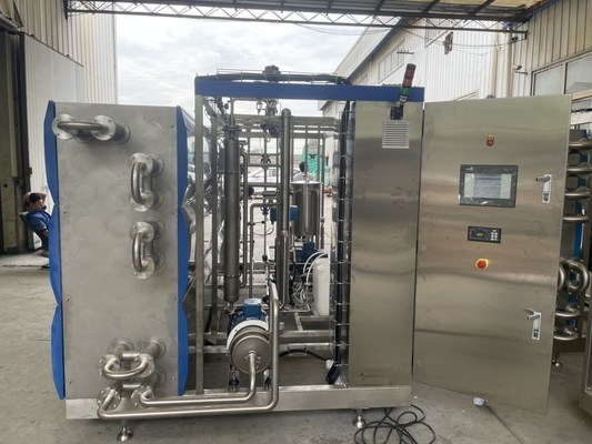 Eficiente e fácil de operar esterilizador UHT para linha de processamento de suco de frutas / cerveja personalizado 500-20000L/H Equipamento de esterilização tubular SUS304/316