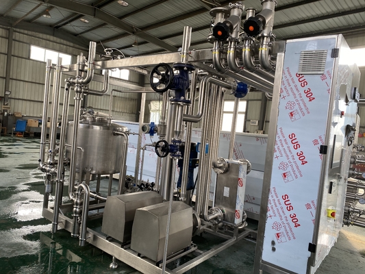 Esterilizador UHT personalizado de 500-20000L/H para linha de processamento de frutas e vegetais