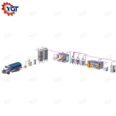 Linha de processamento de leite UHT de alta eficiência e produtividade para leite UHT personalizado 500-20000l / h com PLC SUS304/316