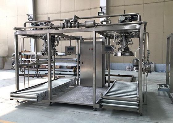 SUS304/316 Máquina de enchimento asséptica de cabeça única ou de cabeças duplas para 1-220L de embalagem asséptica de enchimento de óleo/iogurte/salsa com PLC