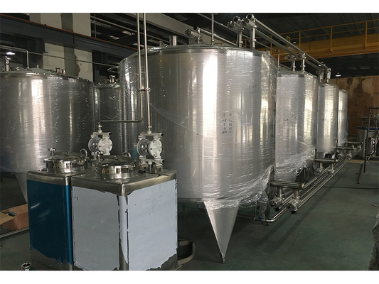 Sistema CIP personalizado de alta qualidade para linha de processamento de frutas máquina limpa no local SUS304/316 com PLC