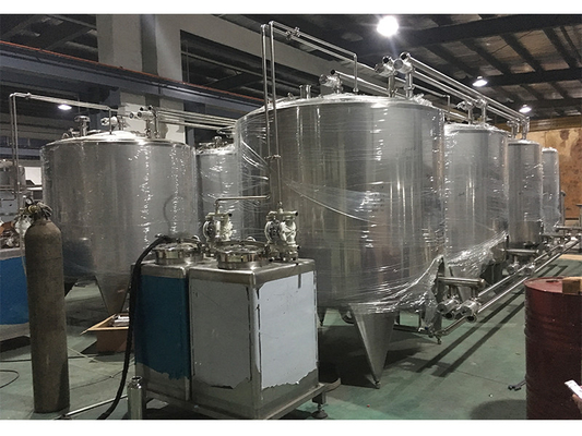 Sistema CIP personalizado de alta qualidade para linha de processamento de frutas máquina limpa no local SUS304/316 com PLC