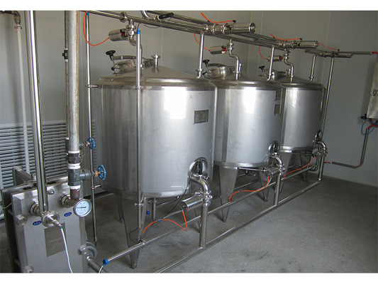 Sistema CIP personalizado de alta qualidade para linha de processamento de frutas máquina limpa no local SUS304/316 com PLC