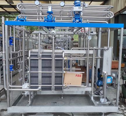 Sus304/316 Máquina de pasteurização com PLC para linha de processamento de leite / iogurte / suco de frutas