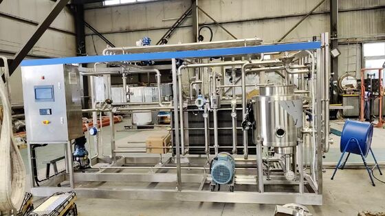 Alta eficiência de aço inoxidável controlado por PLC 500L-5000L/H 72-75 Suco Leite Pasteurizador Placa Equipamento de pasteurização